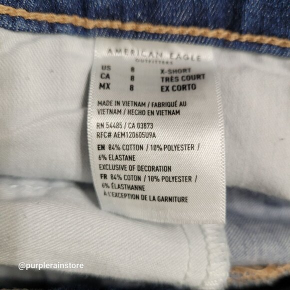 American Eagle Dream Jeans 8 XS Jegging Super Hi Rise Tummy Control Medium Wash - Picture 7 of 14